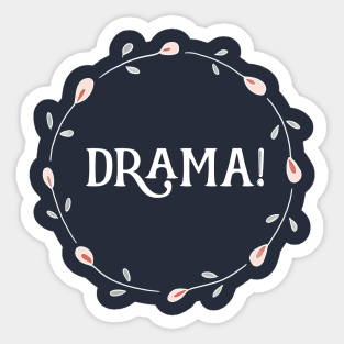 Drama! Floral Circle Sticker